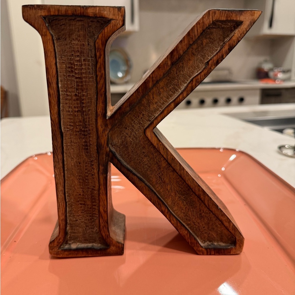 Wooden Letter K Decor